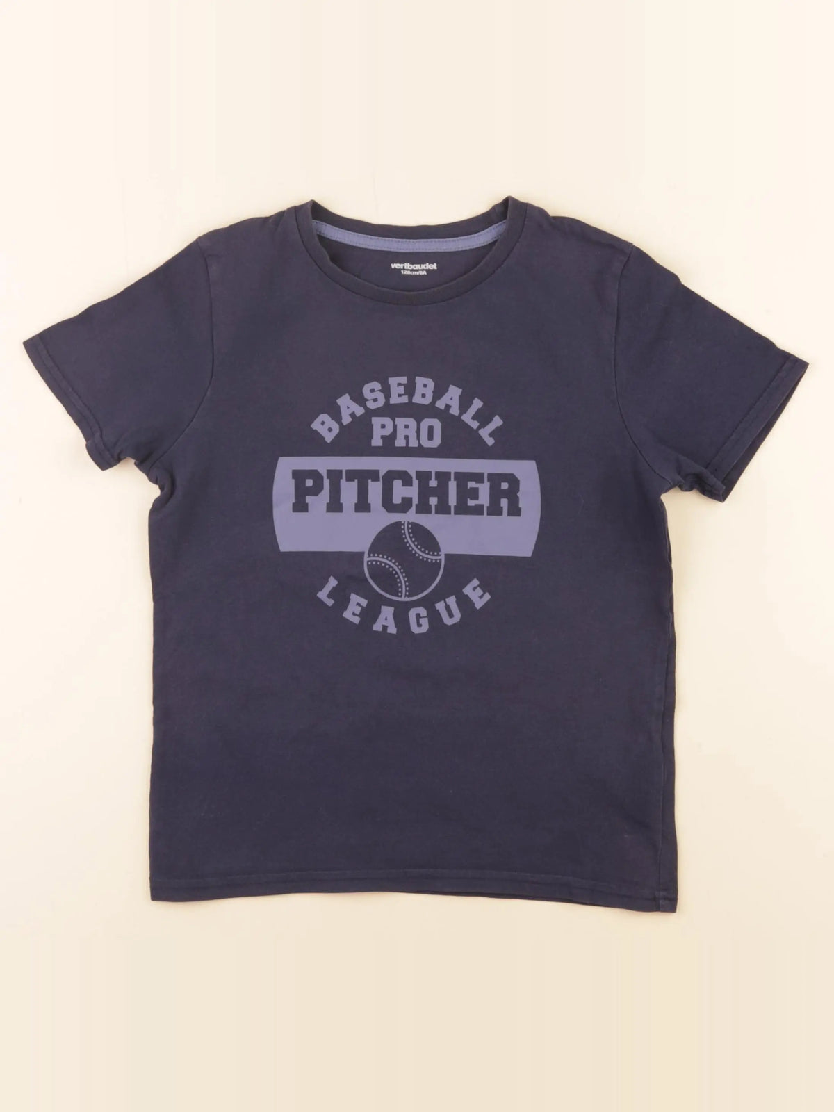 Vertbaudet - tee-shirt bleu - 8 ans