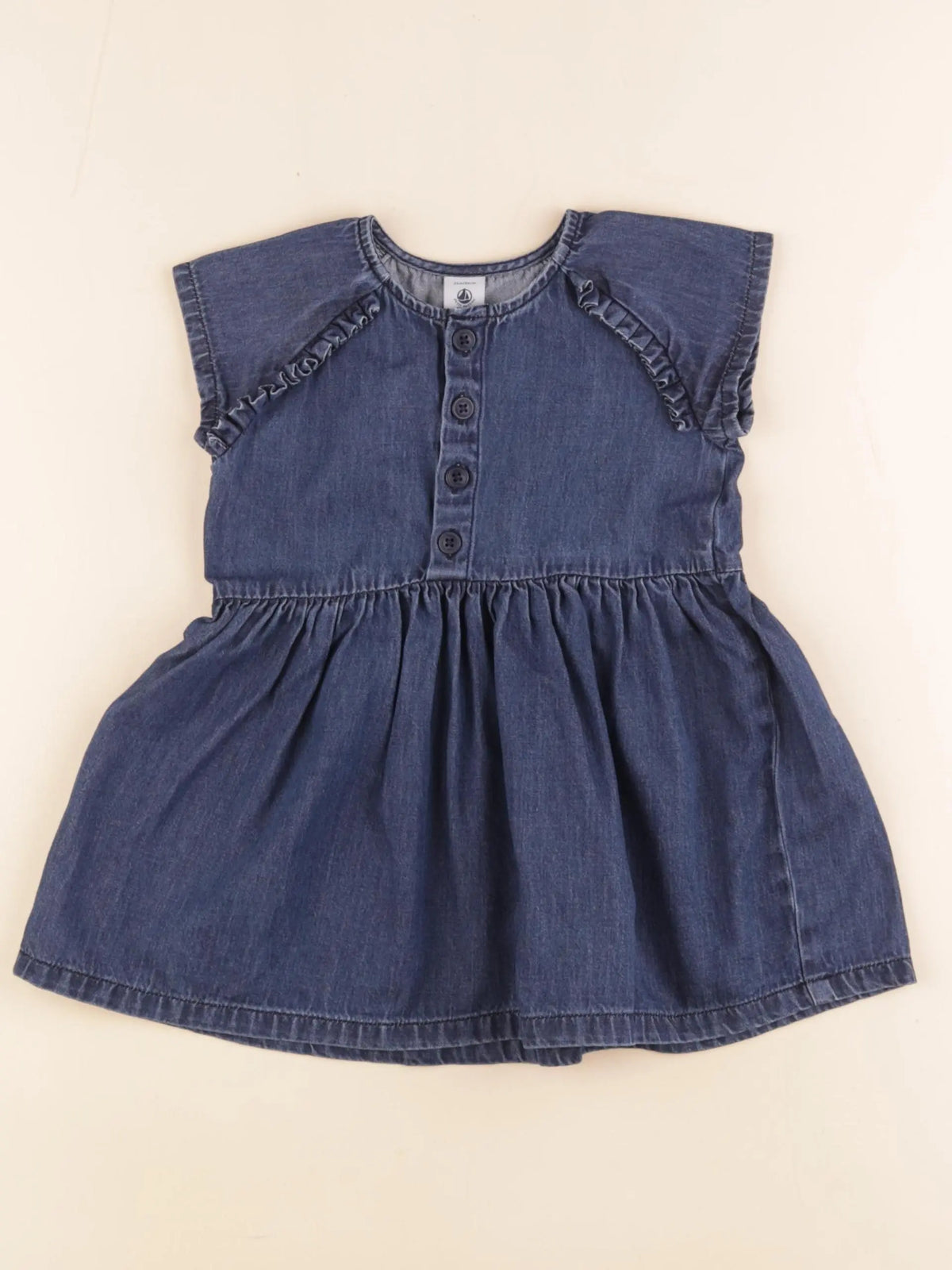 Petit Bateau - robe bleu - 2 ans