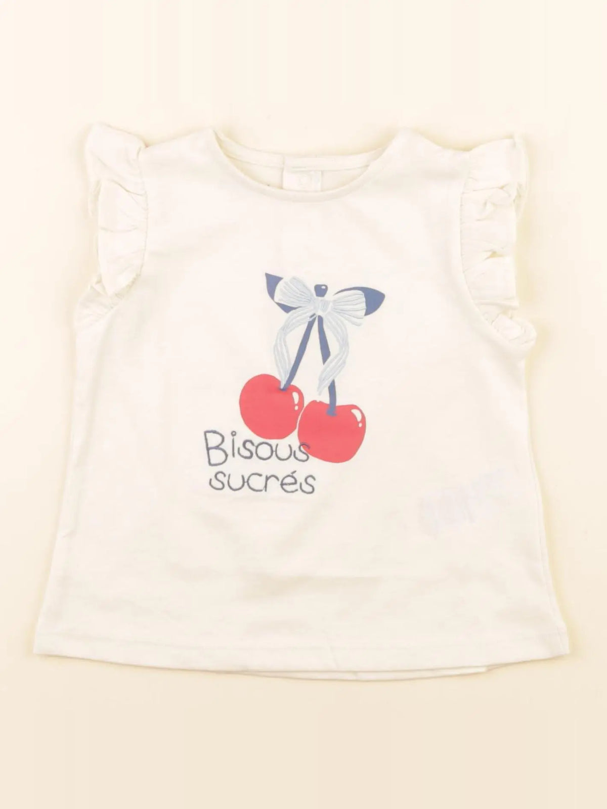 Vertbaudet - tee-shirt beige - 18 mois
