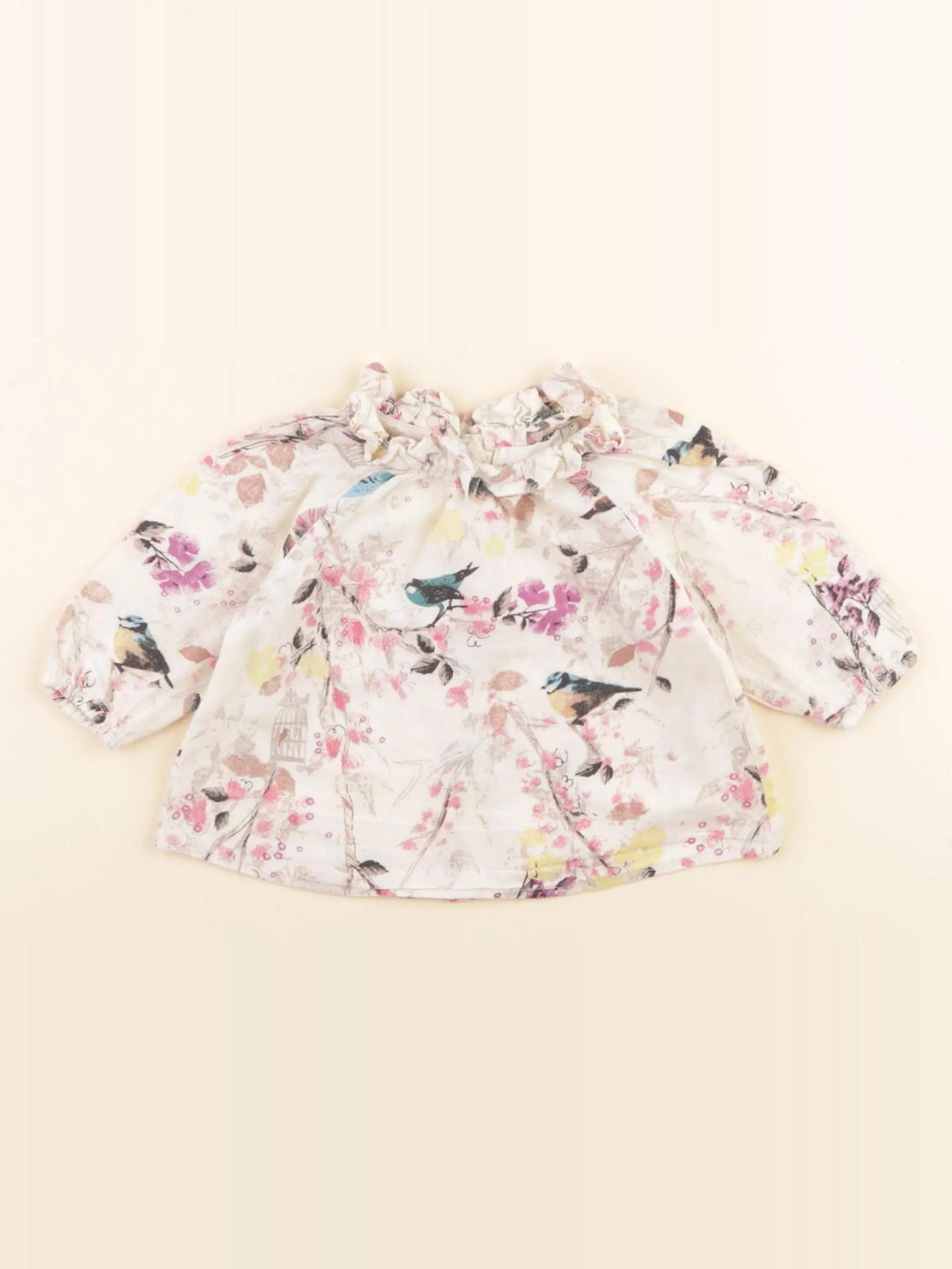 Arsène et les pipelettes - blouse beige - 3 mois