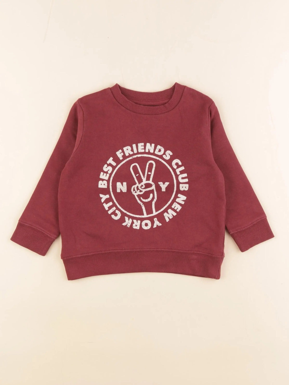 Vertbaudet - sweat rouge - 2 ans
