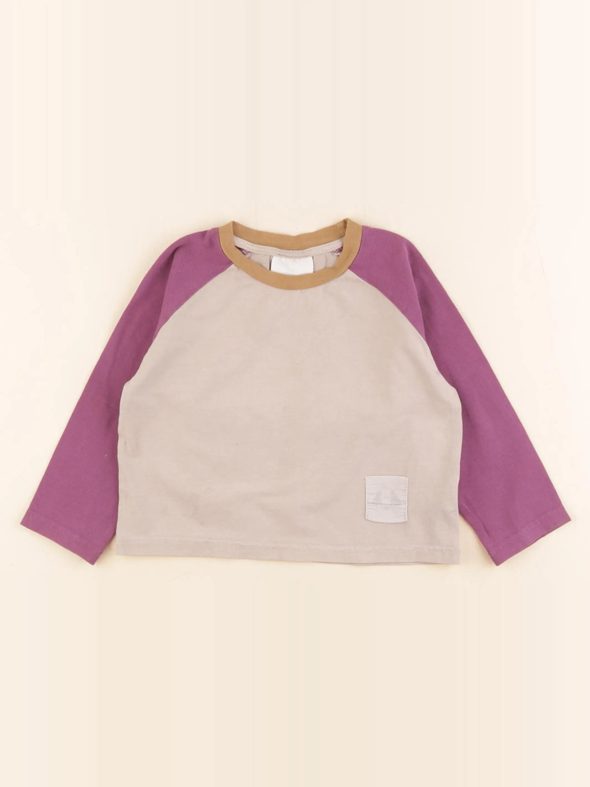 Gamin gamine - tee-shirt beige, violet - 12/18 mois