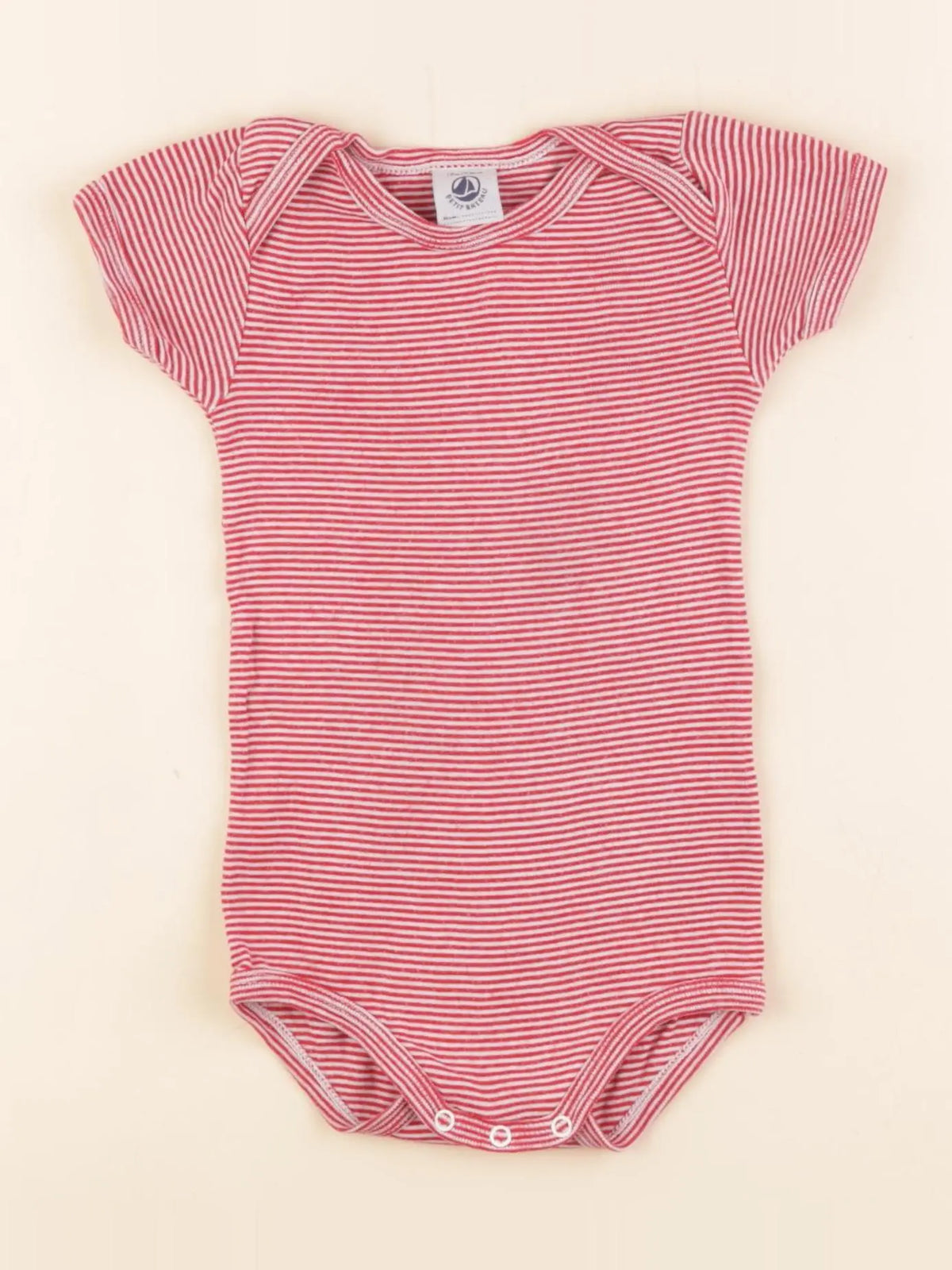 Petit Bateau - body rouge - 12 mois