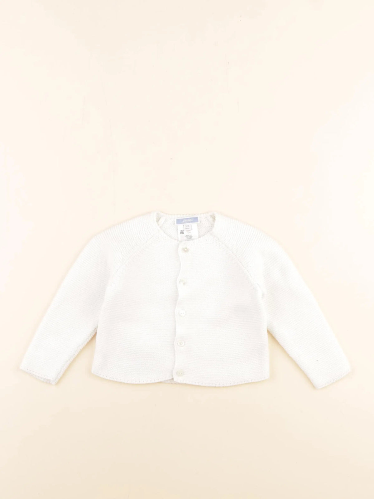 Jacadi - gilet blanc - 12 mois