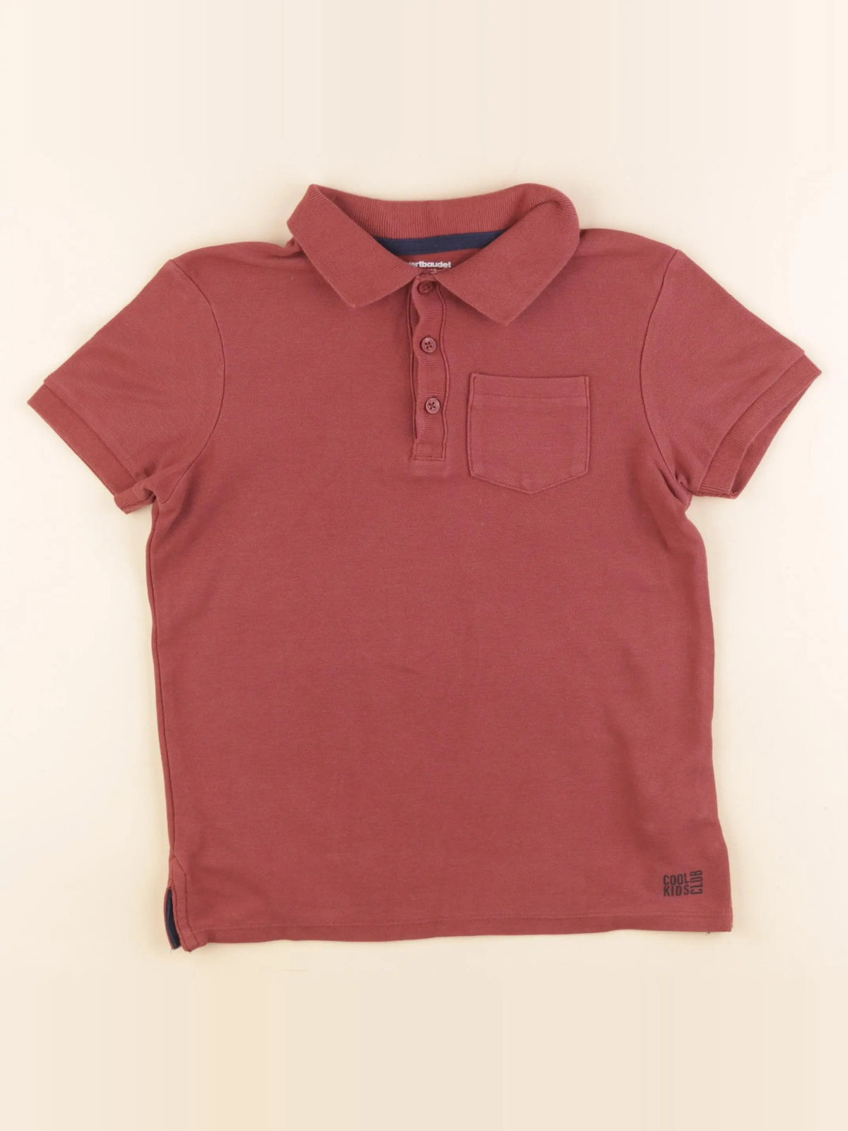 Vertbaudet - polo rouge - 8 ans