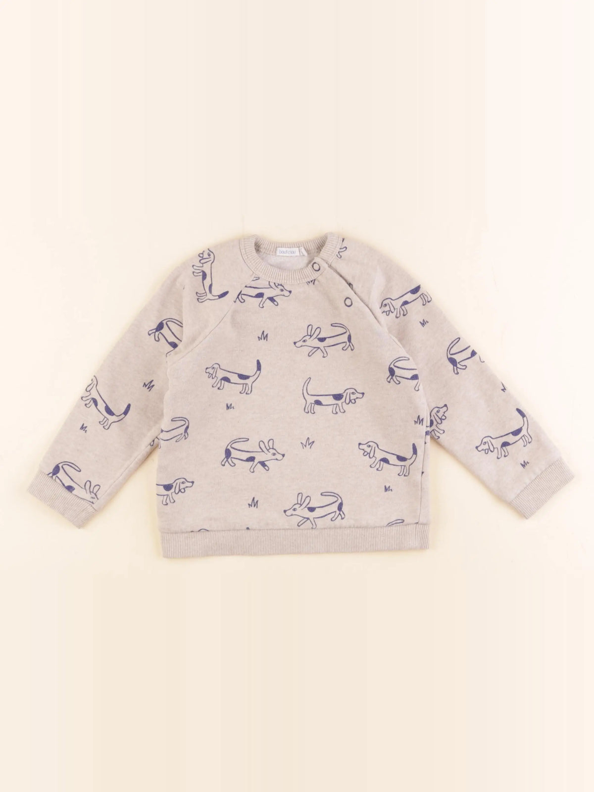 Boutchou - sweat bleu, marron - 36 mois