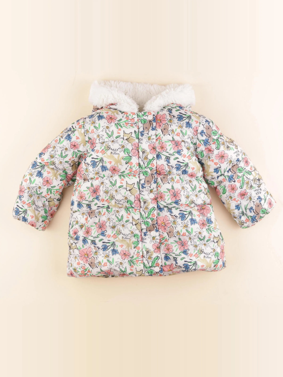Petit Bateau - doudoune multicolore - 36 mois