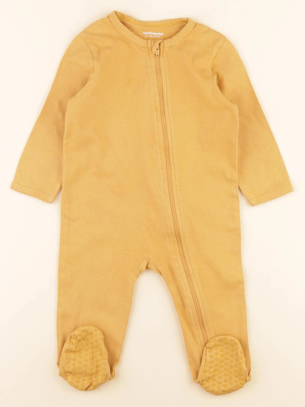 Vertbaudet - pyjama coton jaune - 12 mois
