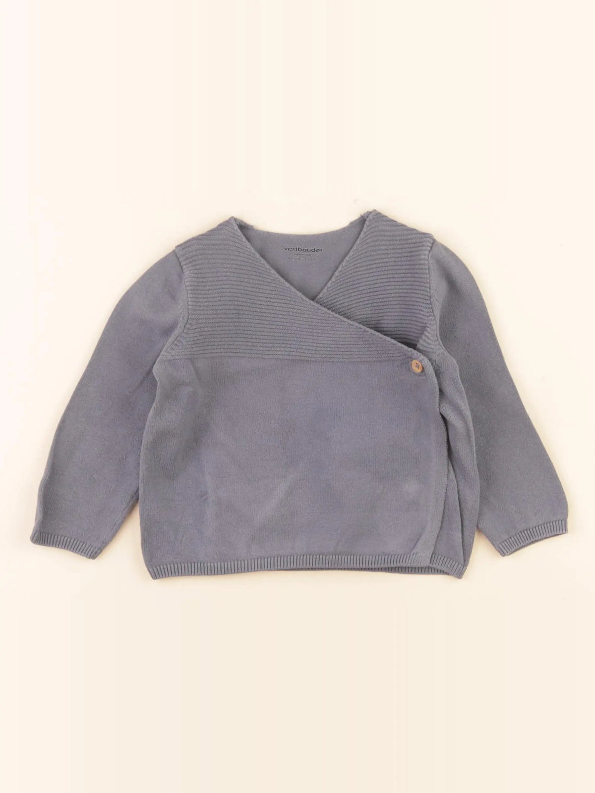 Vertbaudet - gilet bleu - 9 mois