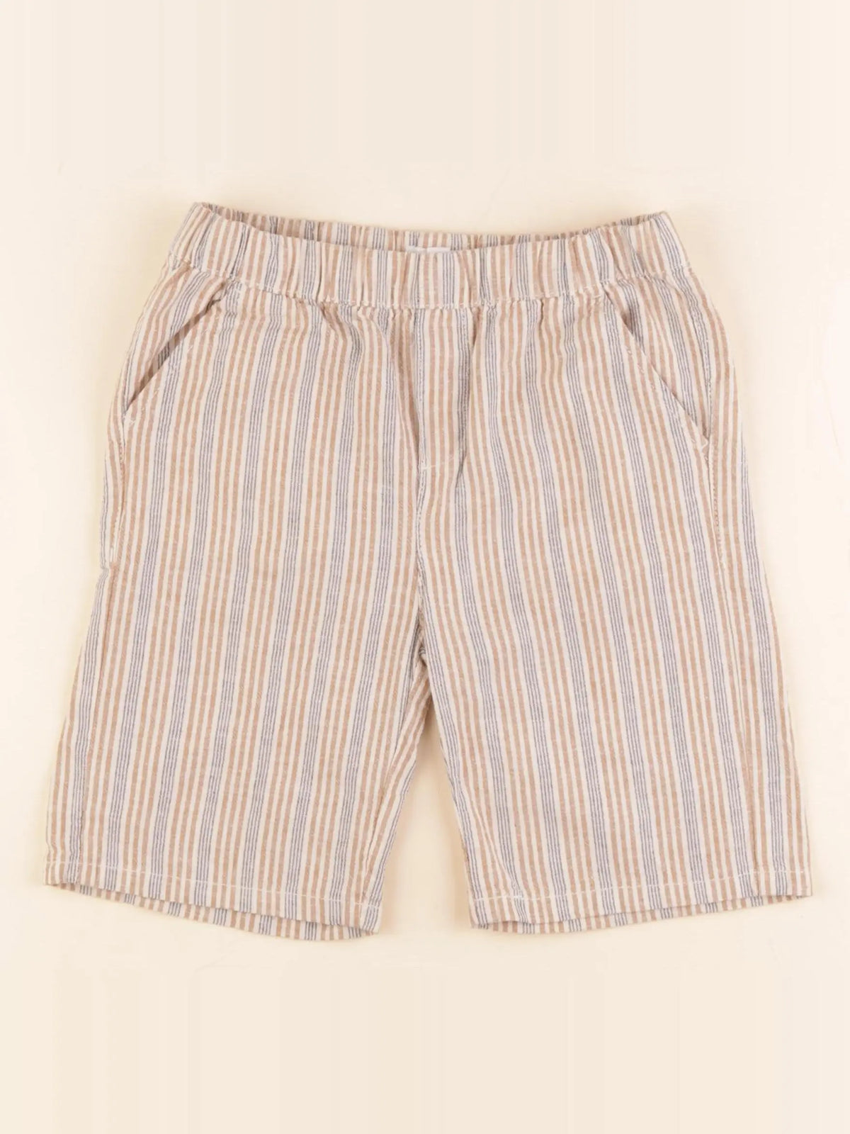 Vertbaudet - short beige - 8 ans