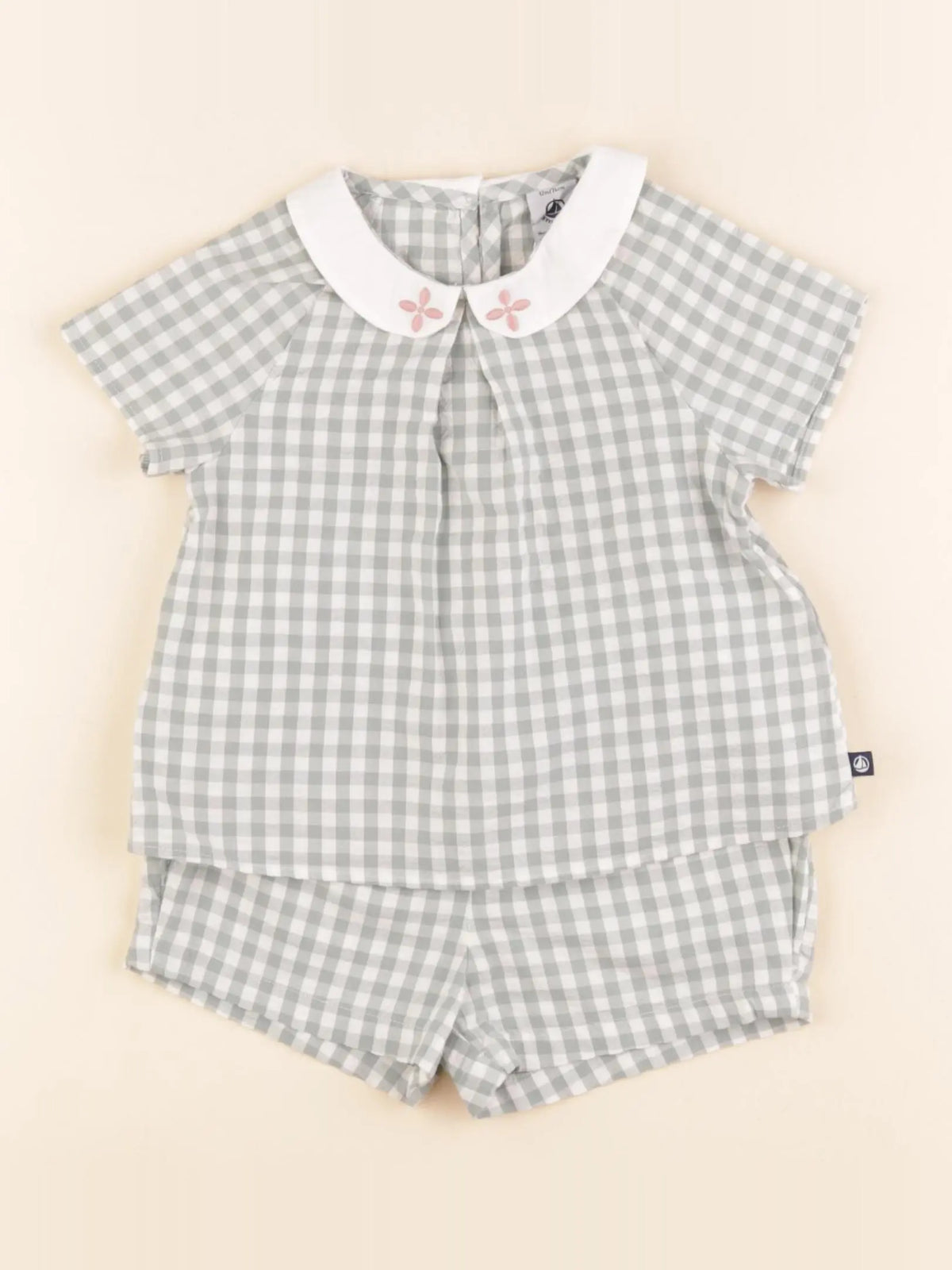 Petit Bateau - ensemble vert - 12 mois