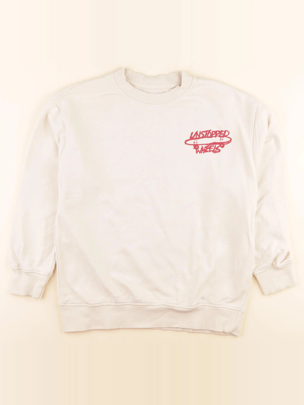 Zara - sweat imprimé au dos beige - 11/12 ans