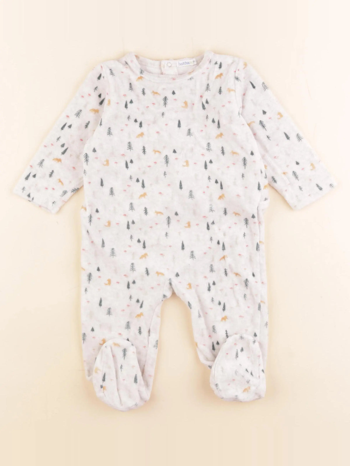 Boutchou - pyjama velours gris - 9 mois