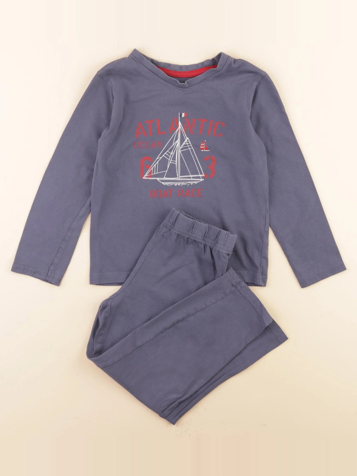 Vertbaudet - pyjama coton bleu - 6 ans