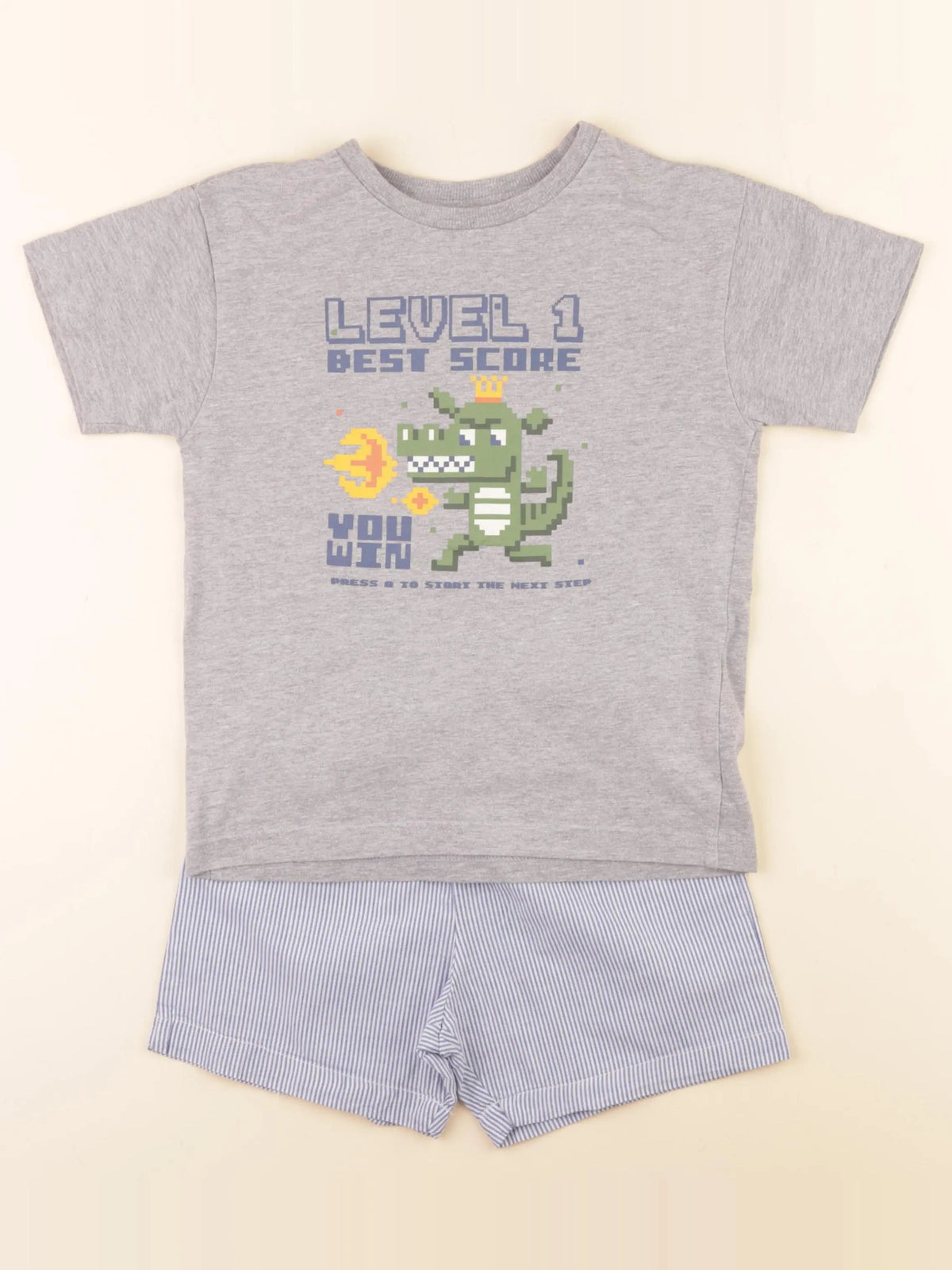 Vertbaudet - pyjama coton bleu - 6 ans