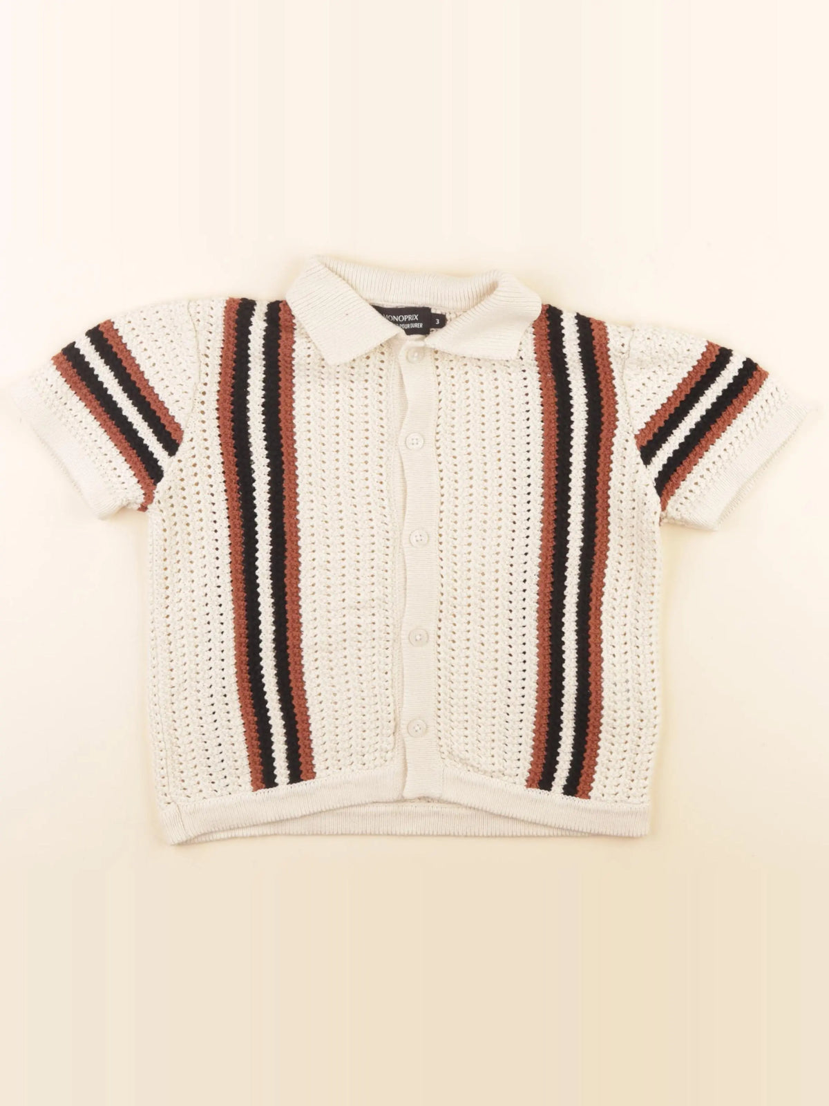 Monoprix - tee-shirt beige - 3 ans