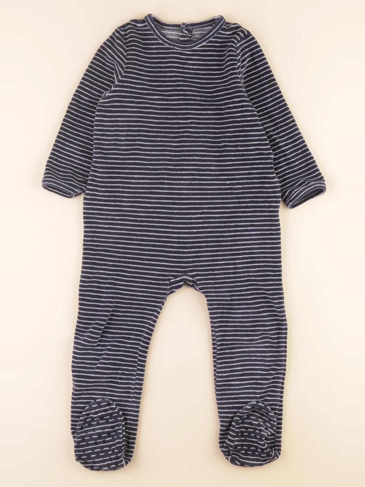 Vertbaudet - pyjama velours bleu - 2 ans