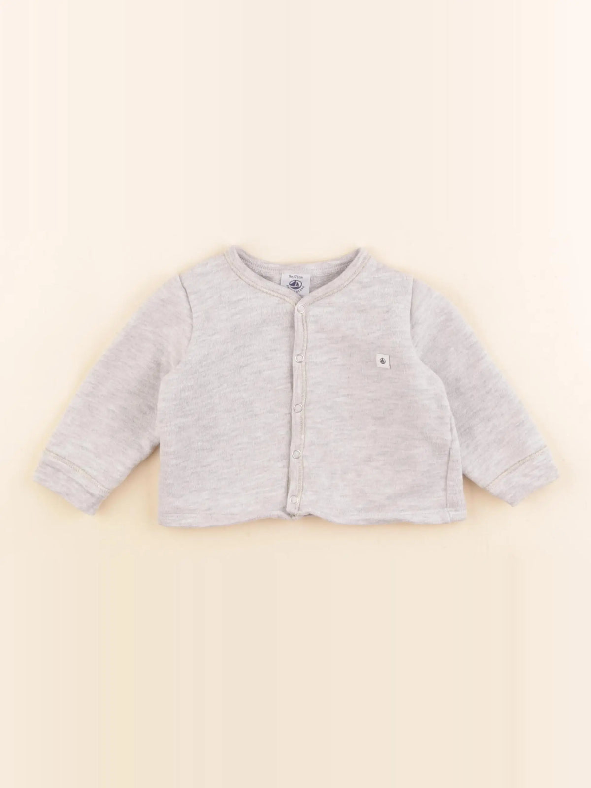 Petit Bateau - sweat gris - 9 mois
