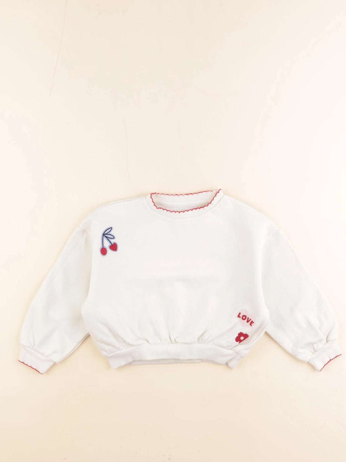 Vertbaudet - sweat blanc - 4 ans