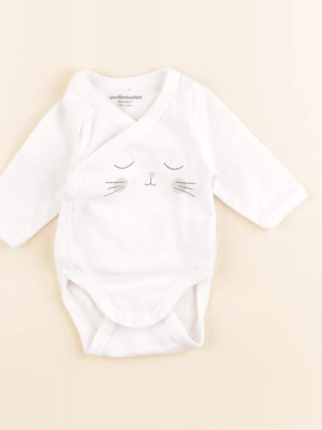 Vertbaudet - body blanc - 0 mois