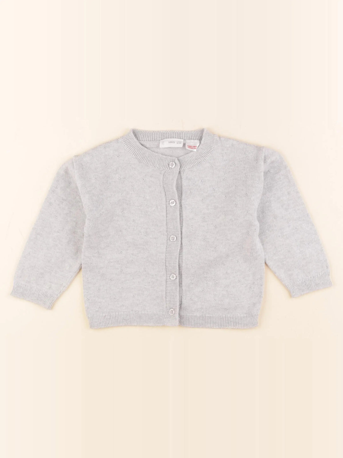 Mango - gilet gris - 12/18 mois