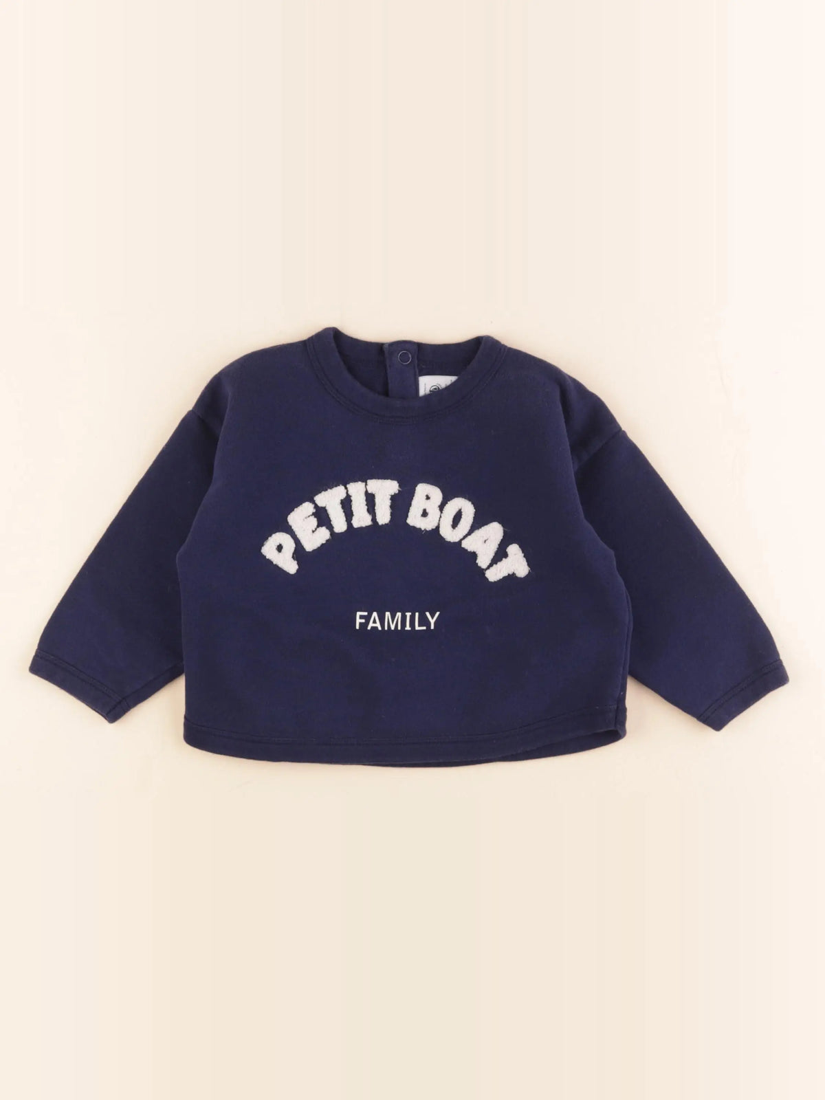 Petit Bateau - sweat bleu - 24 mois