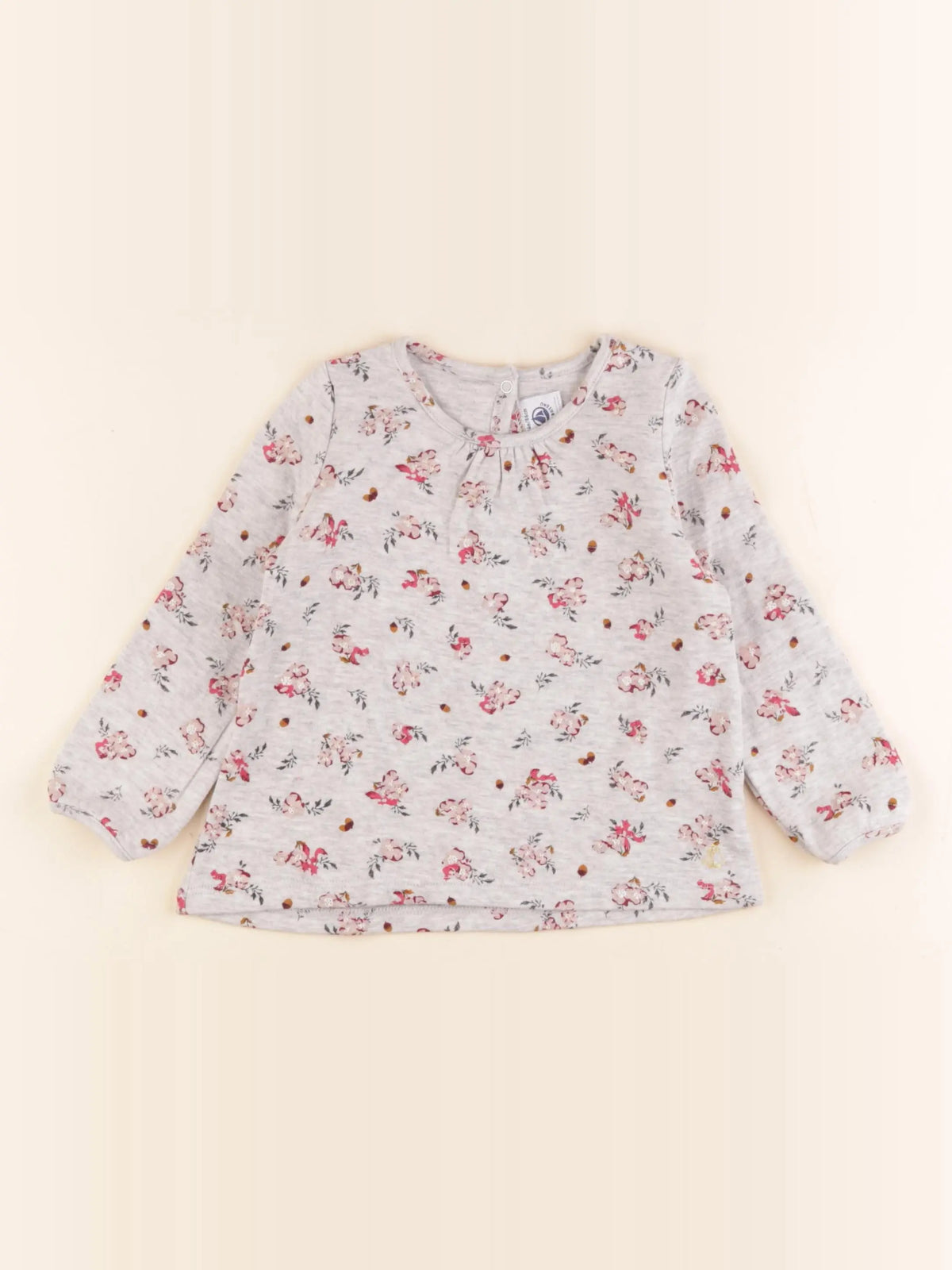 Petit Bateau - tee-shirt gris - 24 mois