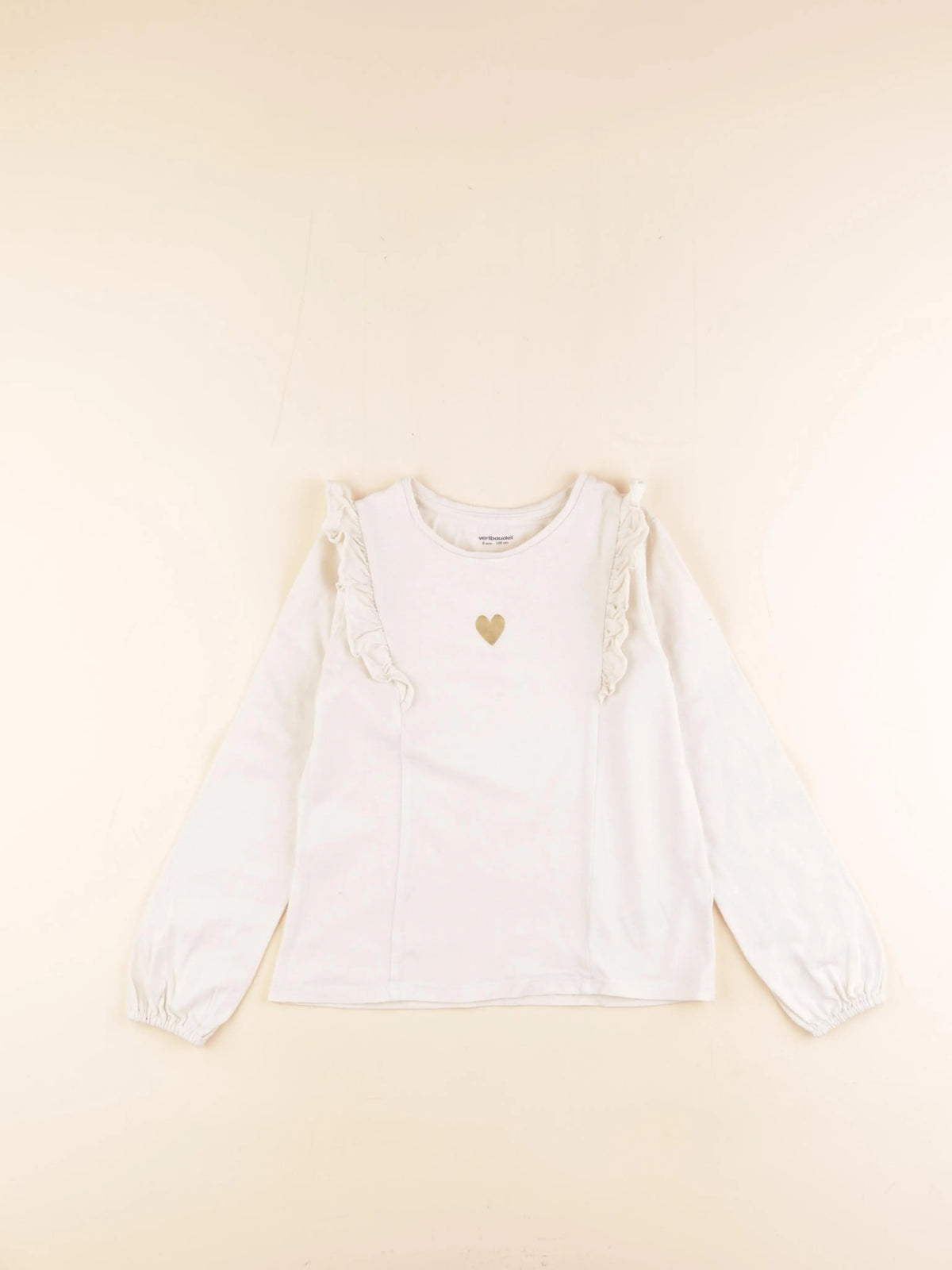 Vertbaudet - tee-shirt blanc - 8 ans