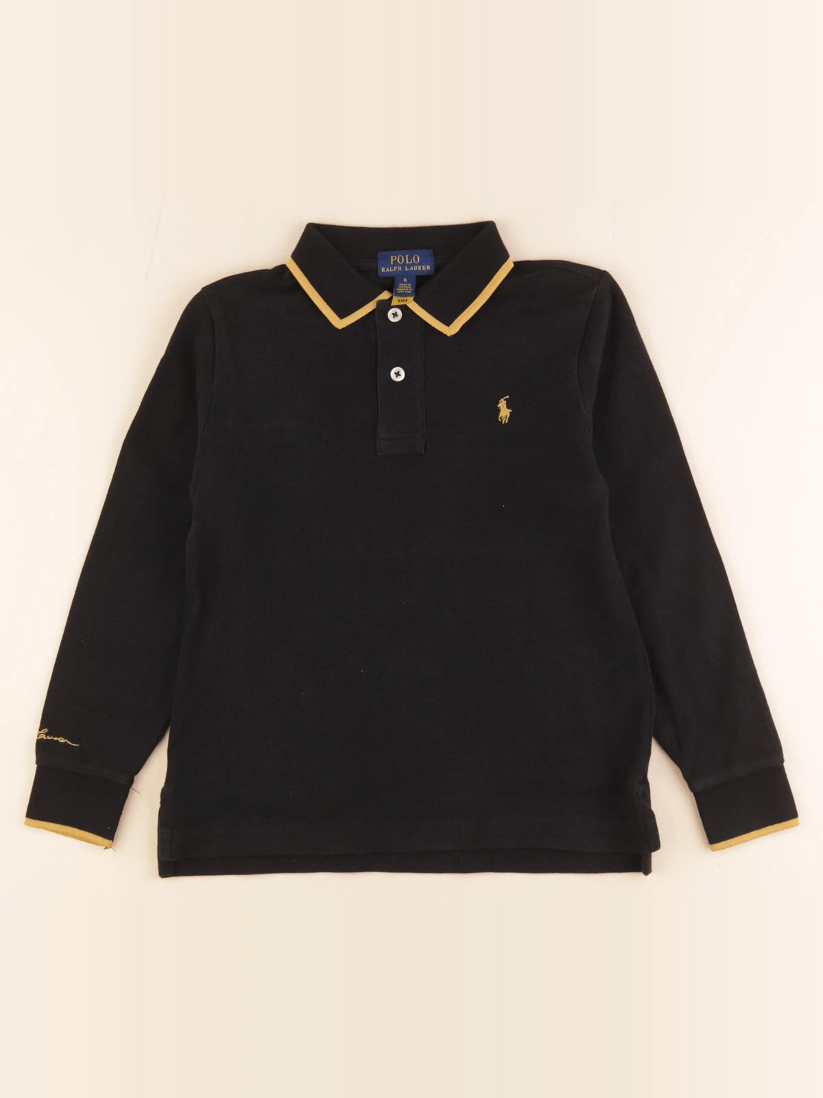 Ralph Lauren - polo noir - 6 ans