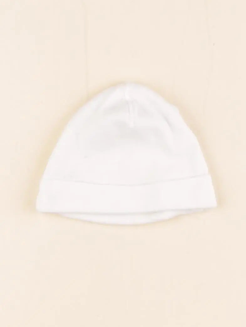 H&M - bonnet de naissance blanc - 1/2 mois