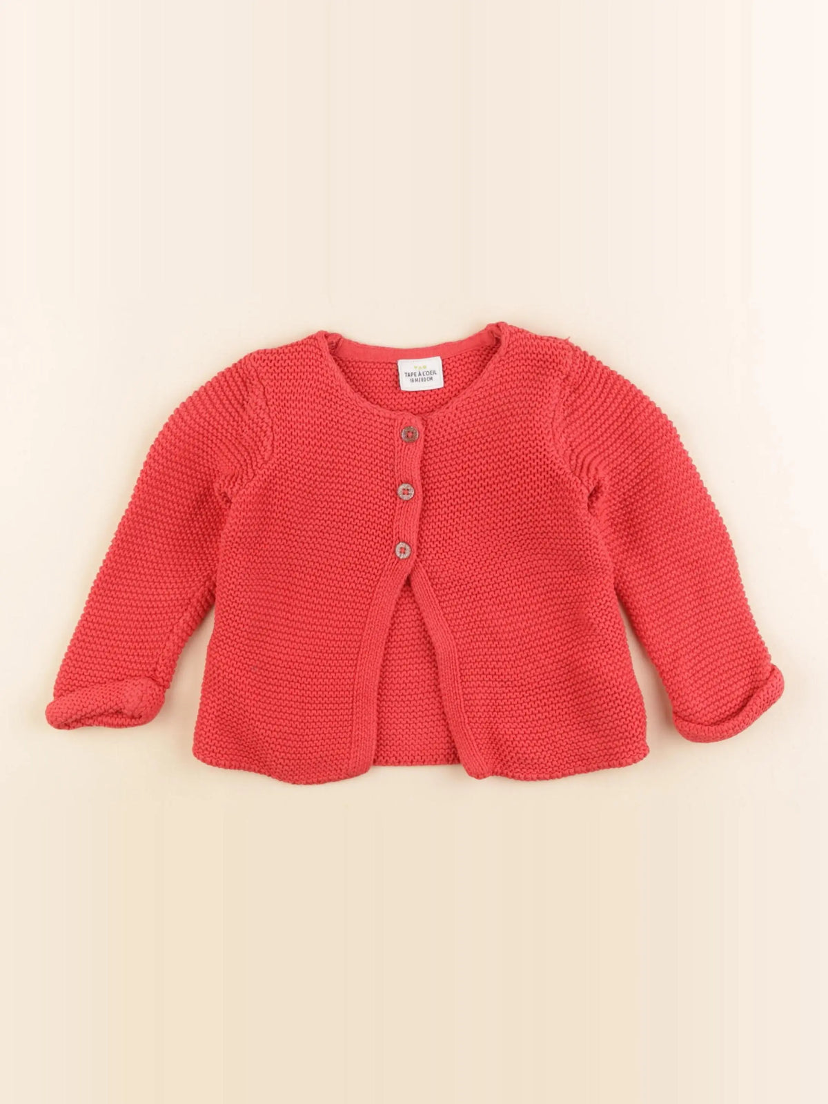 Tape à l'oeil - gilet rouge - 18 mois