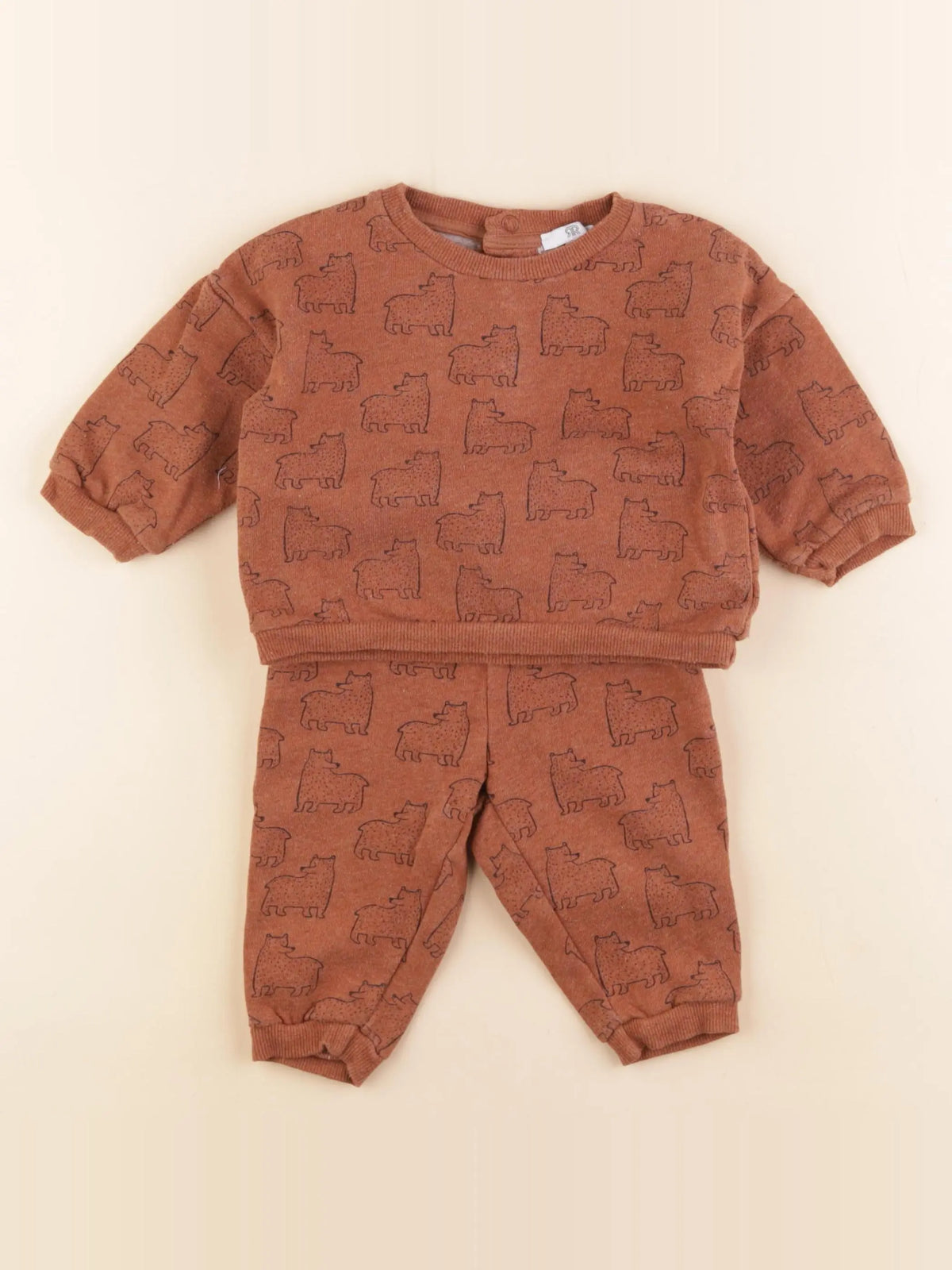 La Redoute - ensemble marron - 9 mois