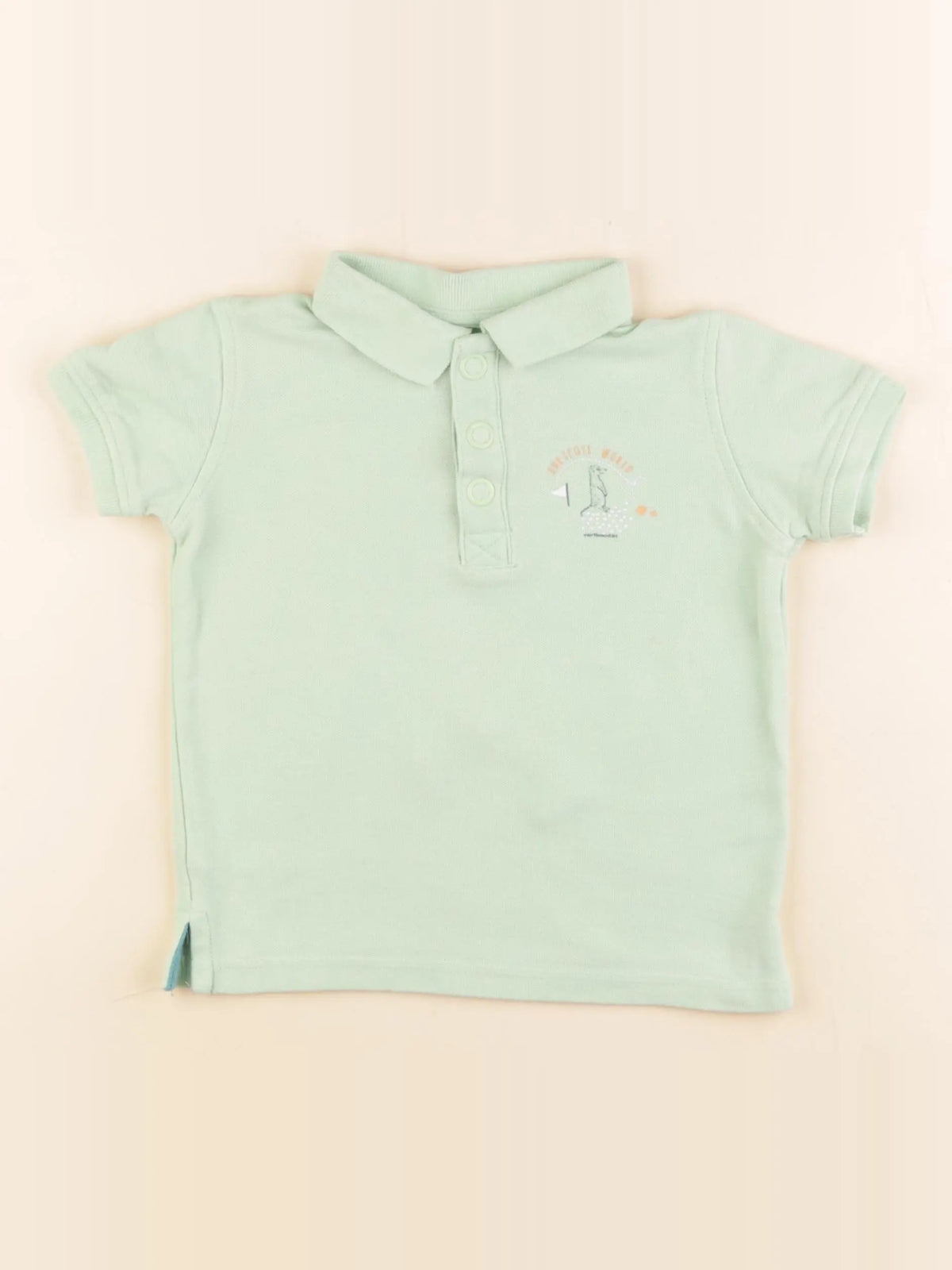 Vertbaudet - polo vert - 3 ans