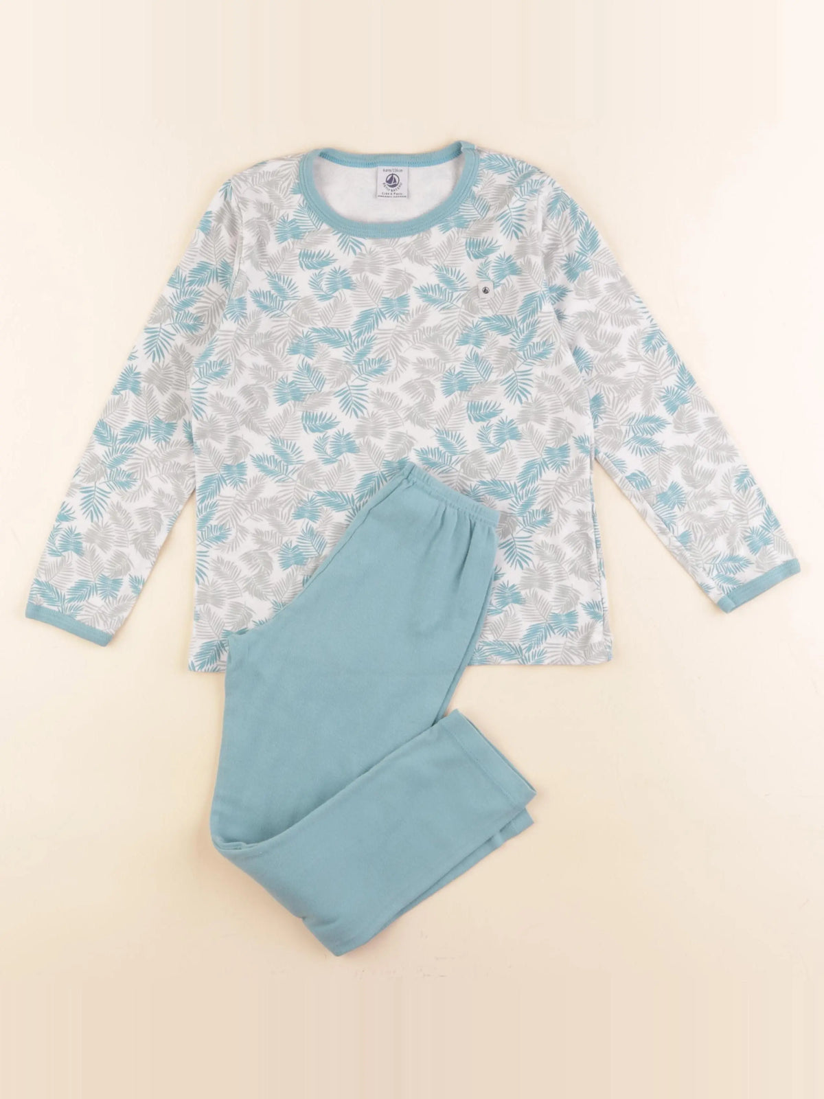 Petit Bateau - pyjama coton bleu - 6 ans