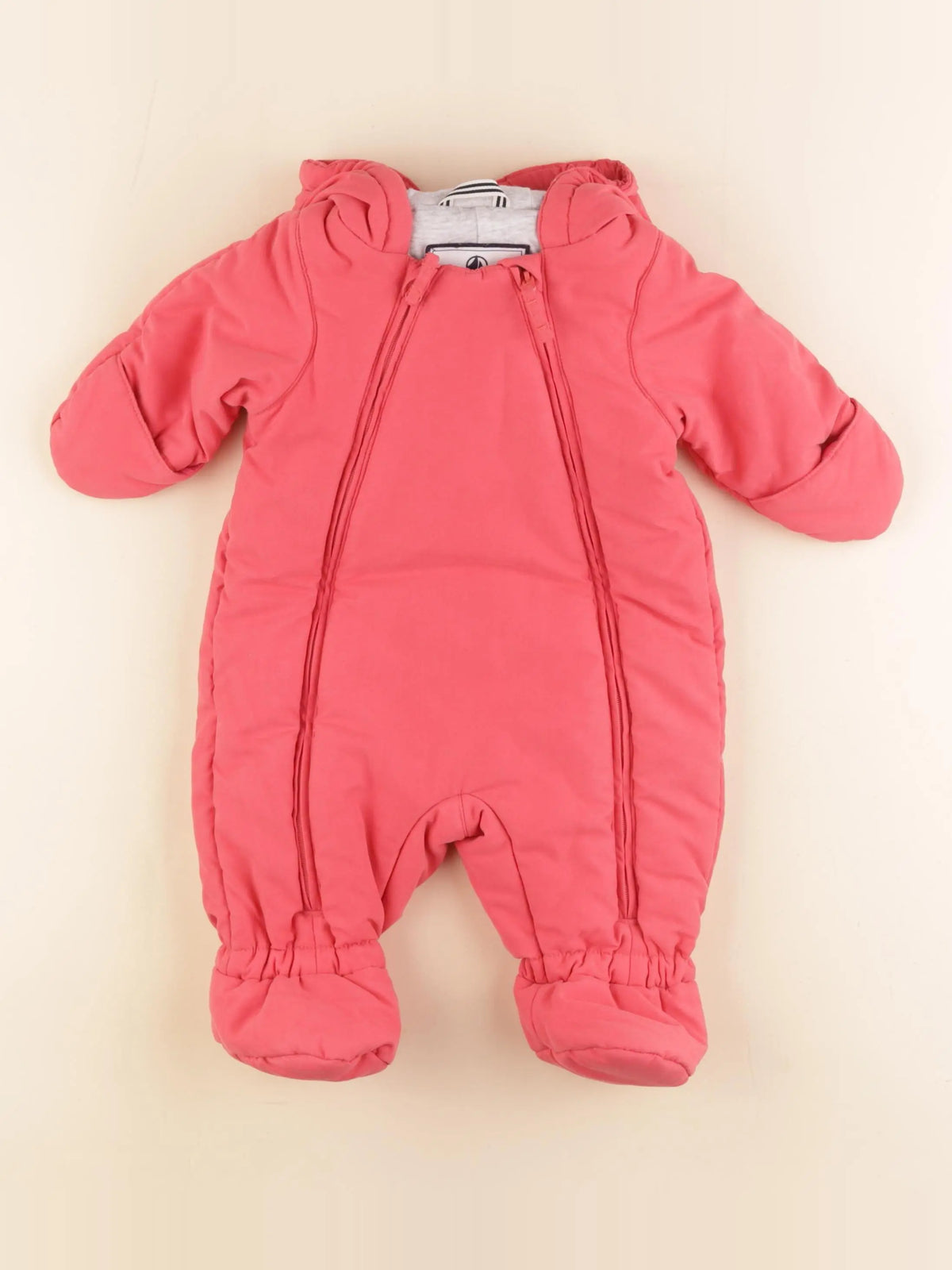 Petit Bateau - combi-pilote rose - 3 mois