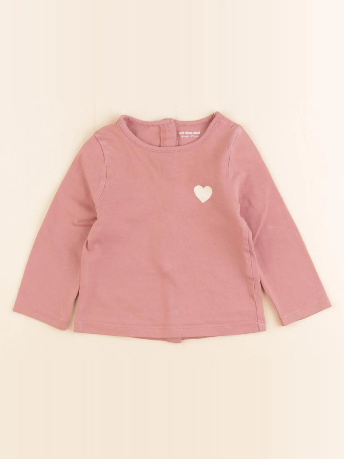 Vertbaudet - tee-shirt rose - 6 mois