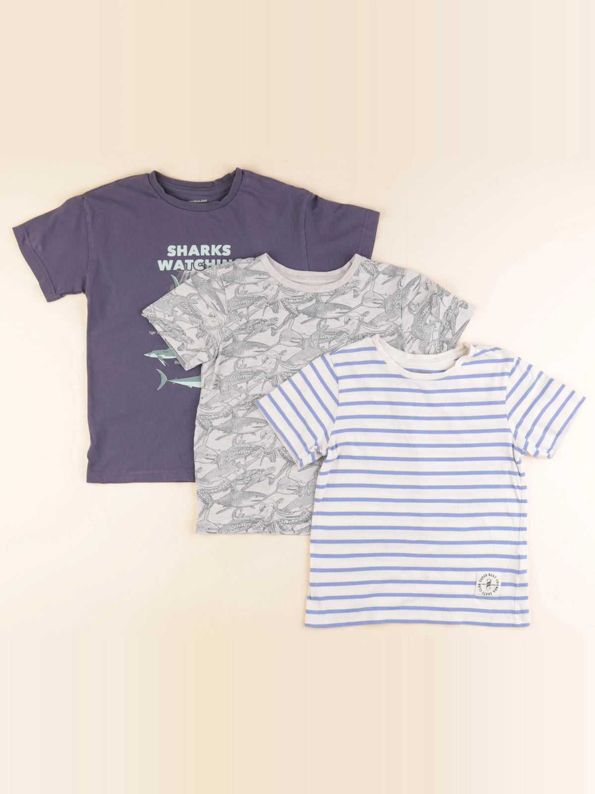 Vertbaudet - lot de 3 tee-shirts bleu - 8 ans