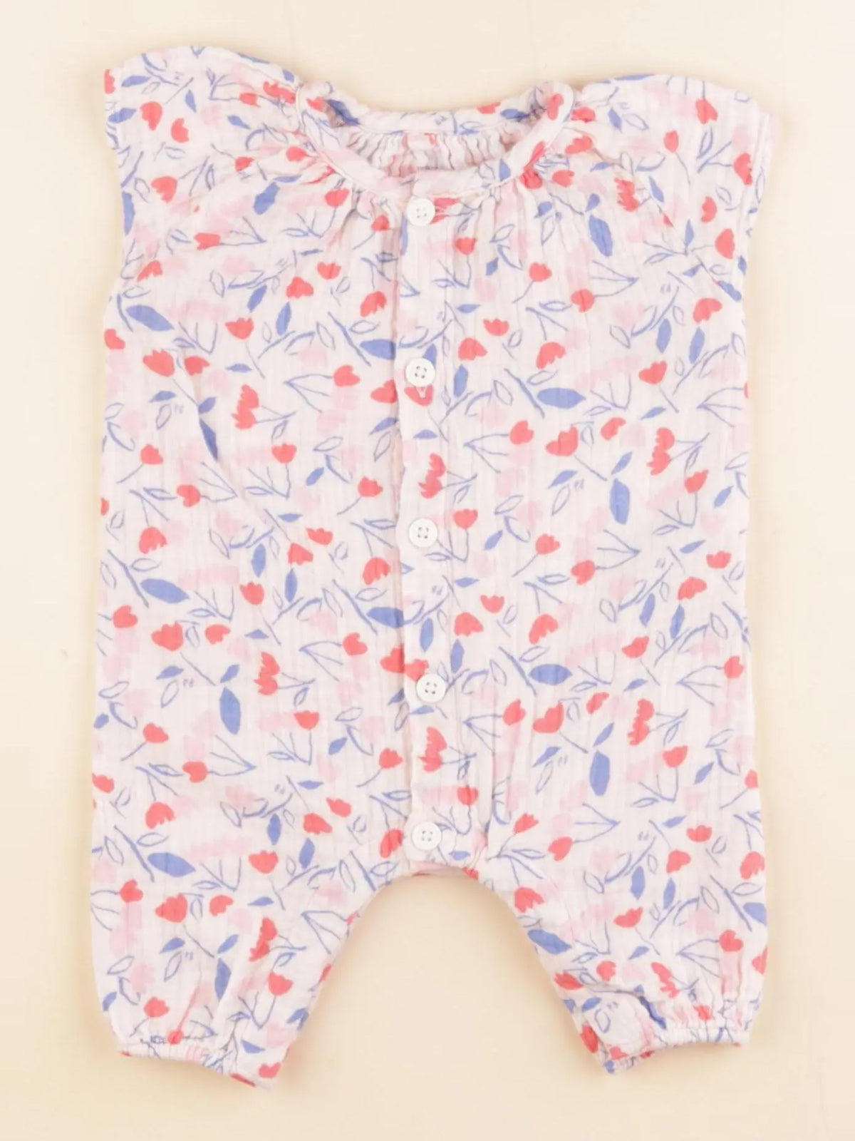 Petit Bateau - combinaison multicolore - 1 mois