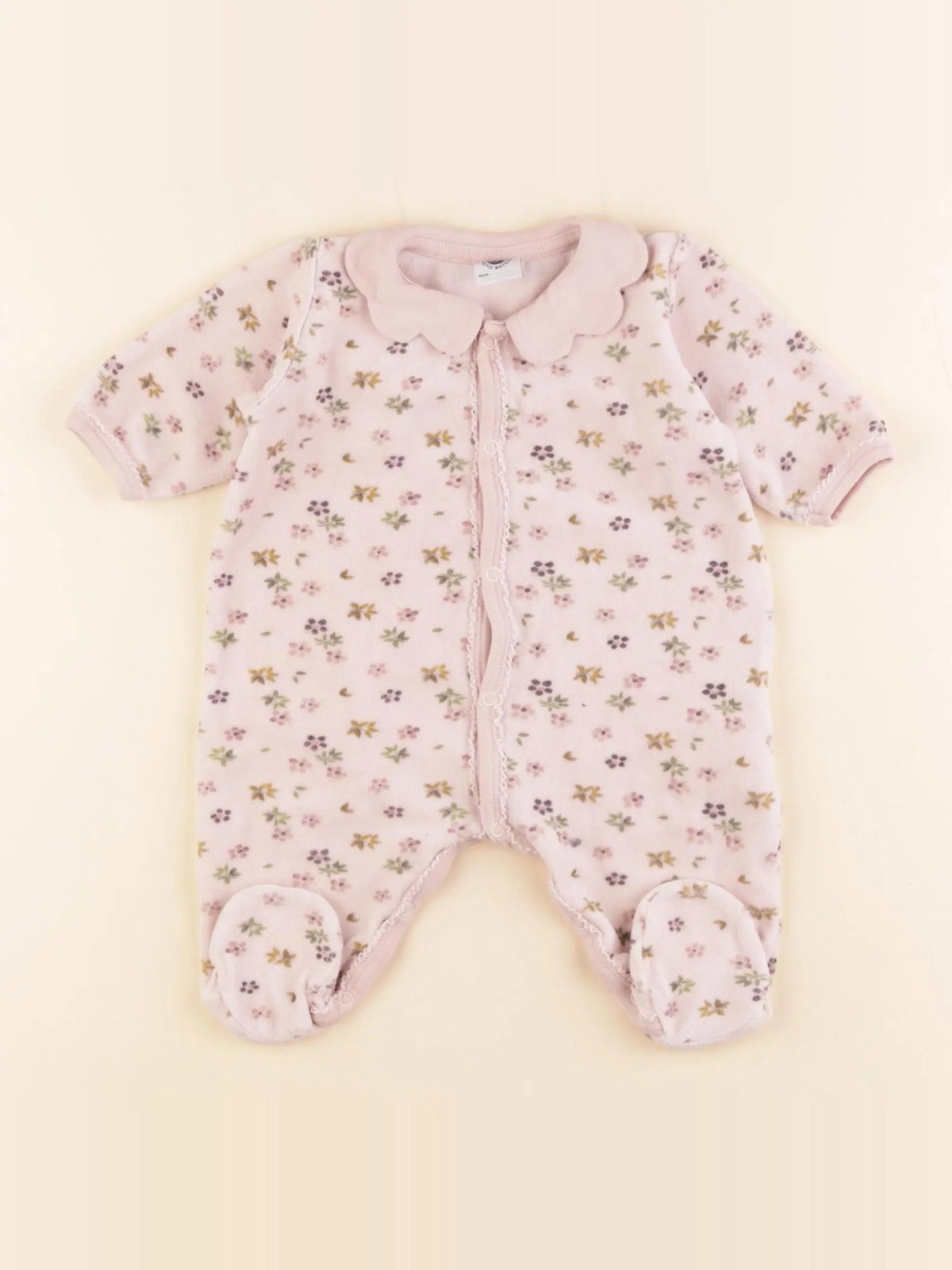 Petit Bateau - pyjama velours multicolore - 3 mois