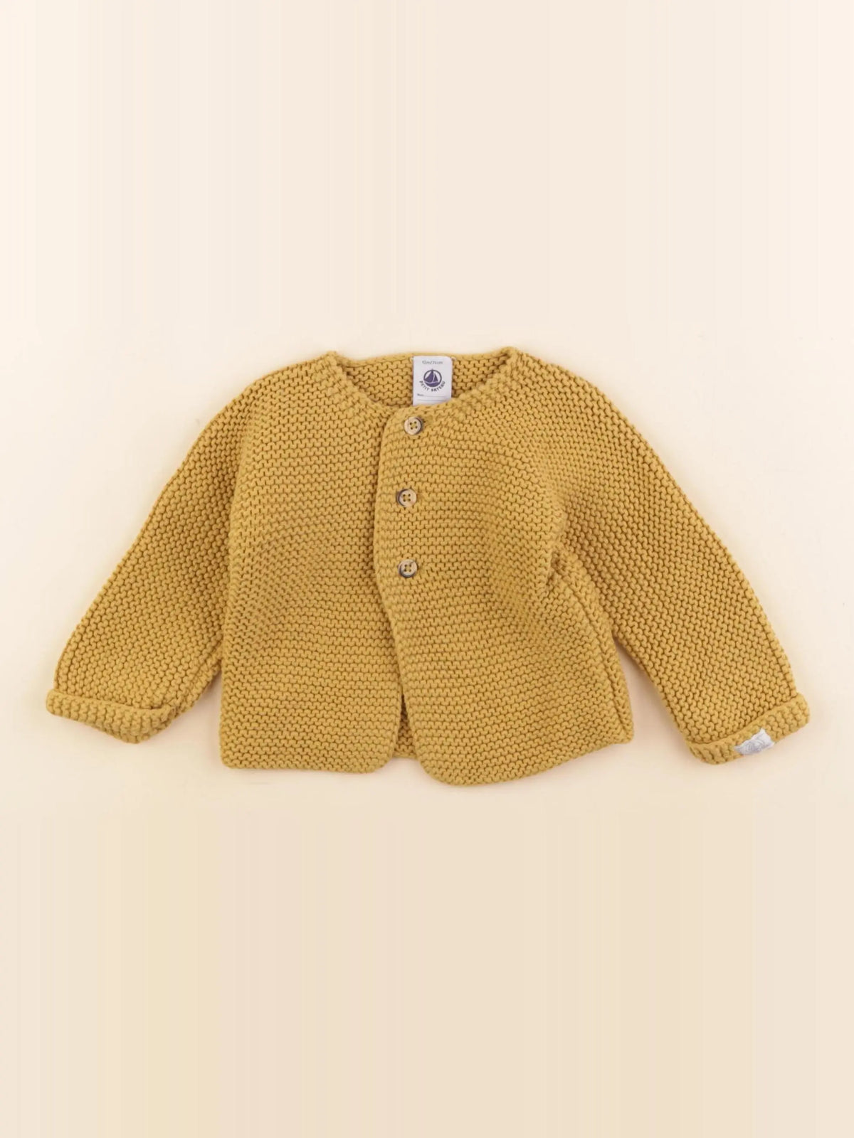 Petit Bateau - gilet jaune - 12 mois