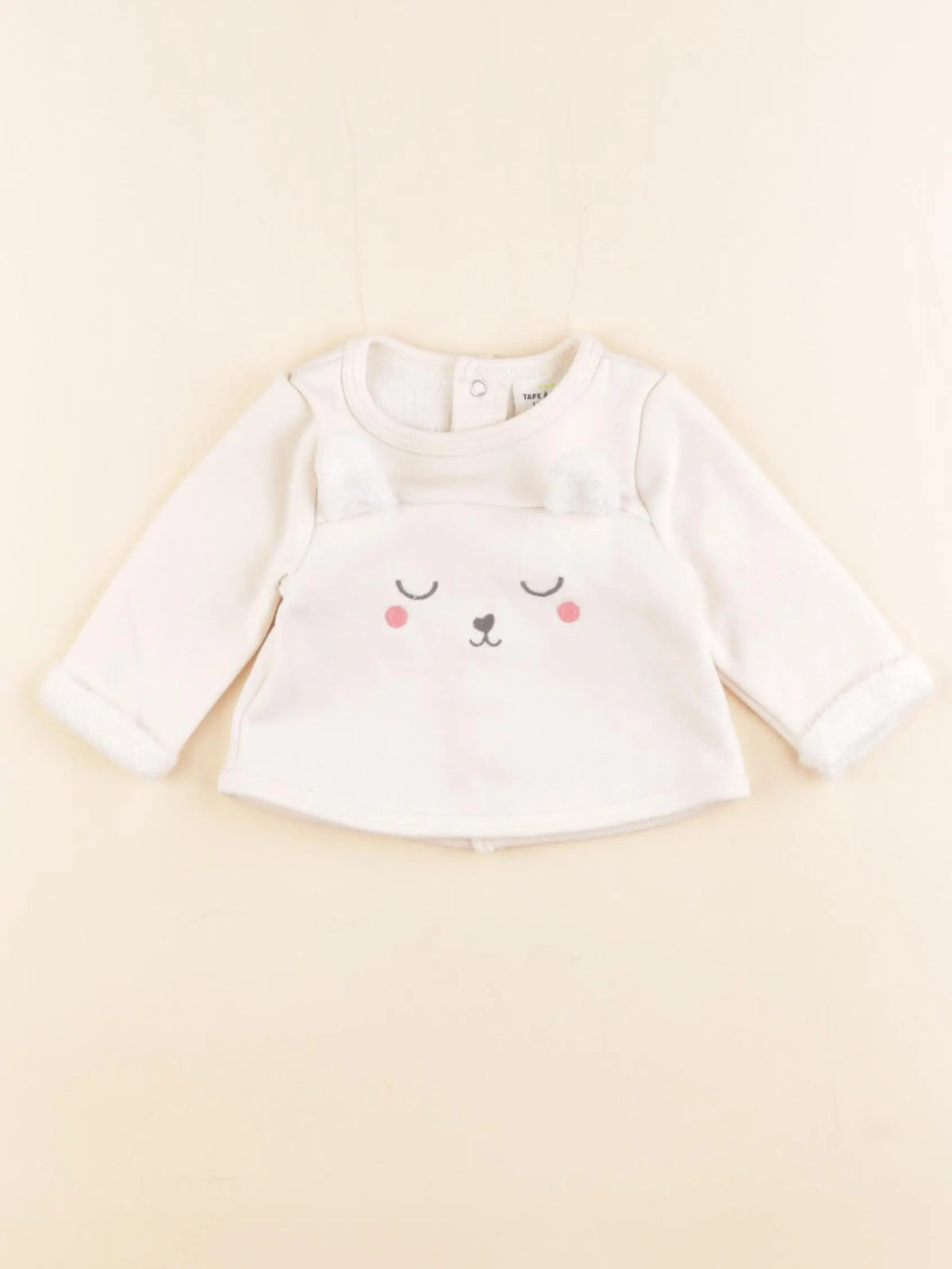 Tape à l'oeil - sweat blanc - 1 mois