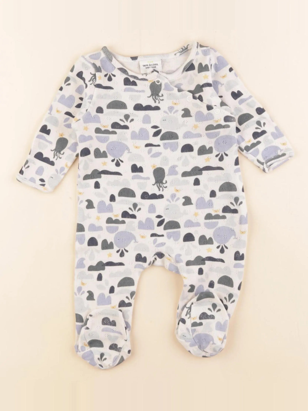 Tape à l'oeil - pyjama coton multicolore - 3 mois