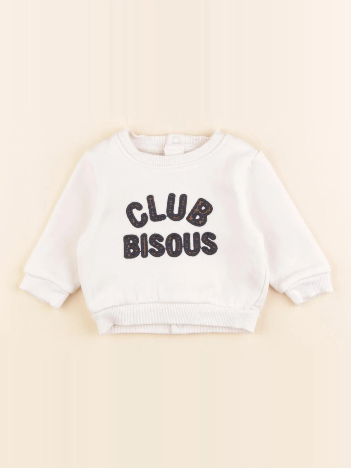 Tape à l'oeil - sweat blanc - 1 mois