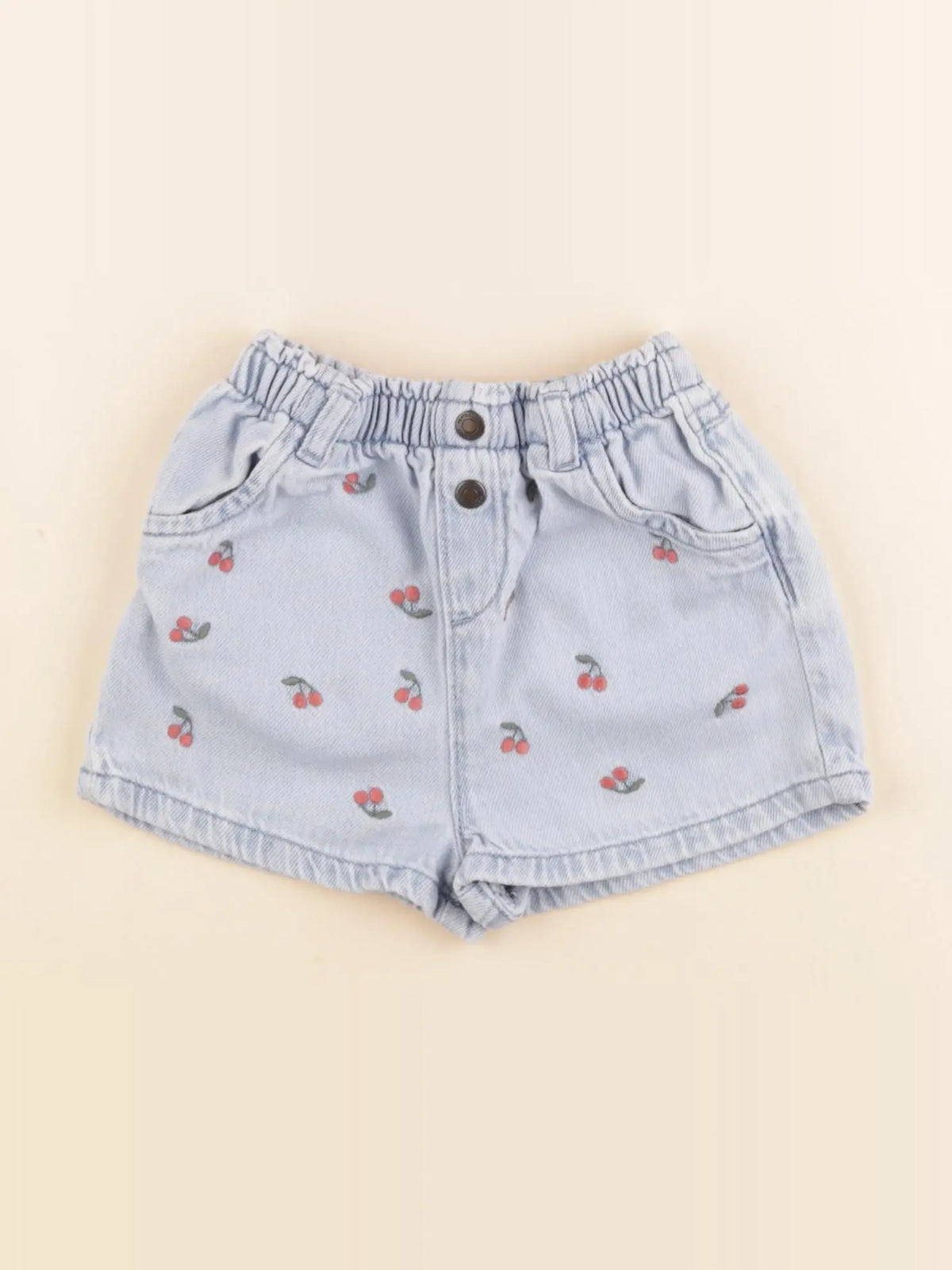 Vertbaudet - short bleu, rouge - 24 mois