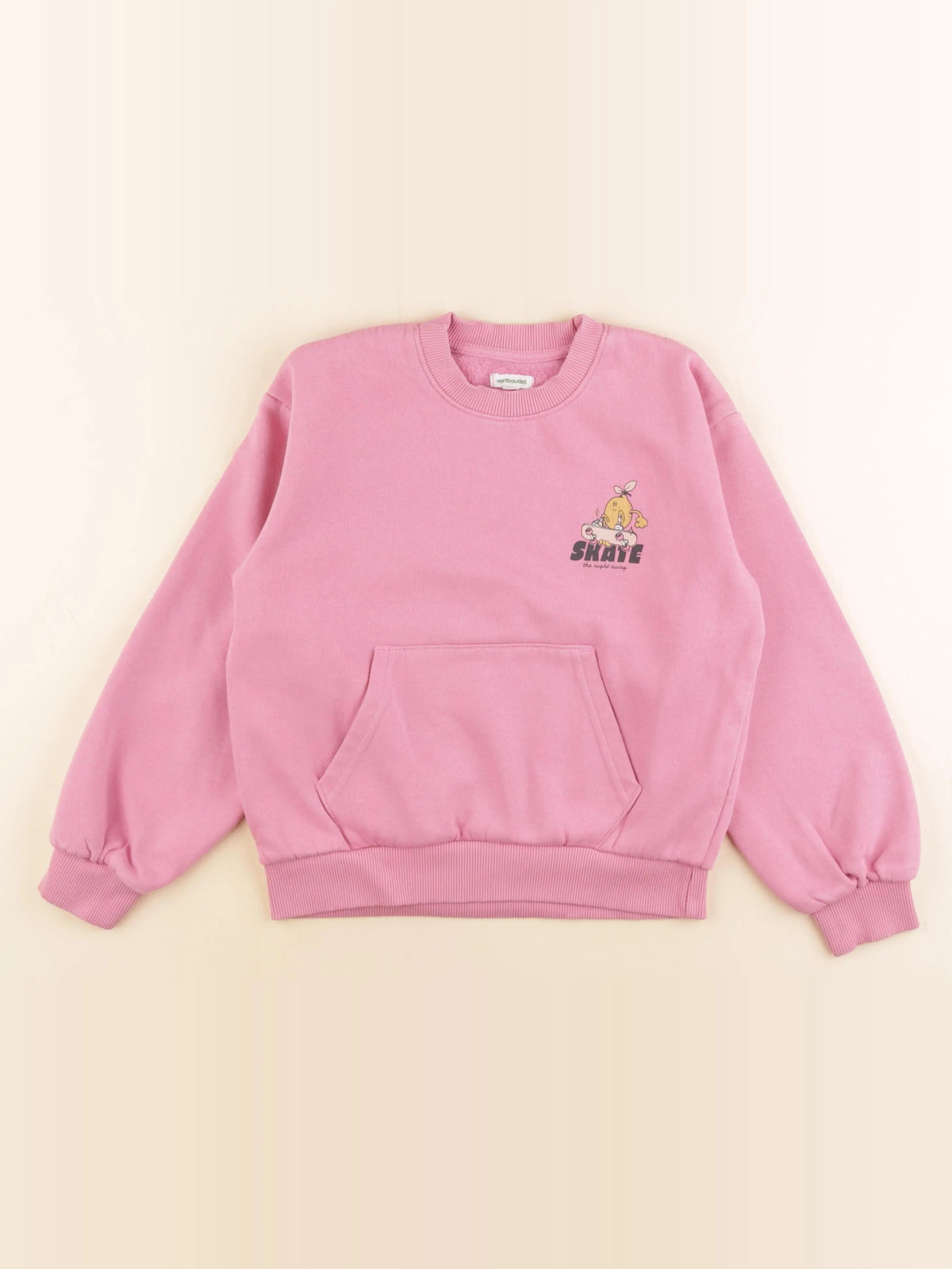 Vertbaudet - sweat rose - 10 ans