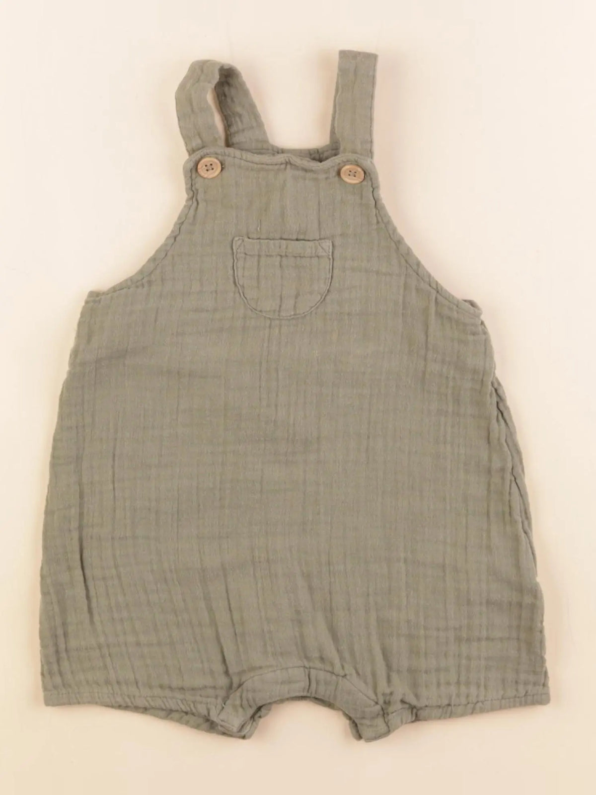 Petit Bateau - salopette vert - 12 mois