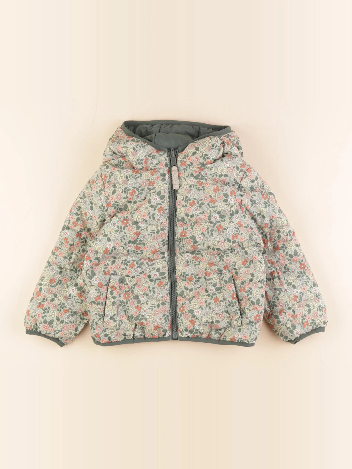 Vertbaudet - doudoune réversible vert - 4 ans