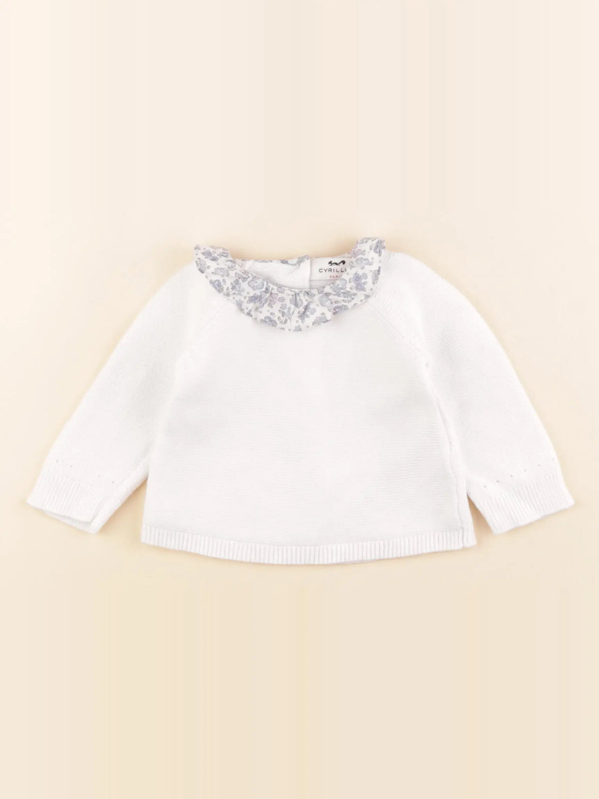 Cyrillus - pull blanc - 3 mois