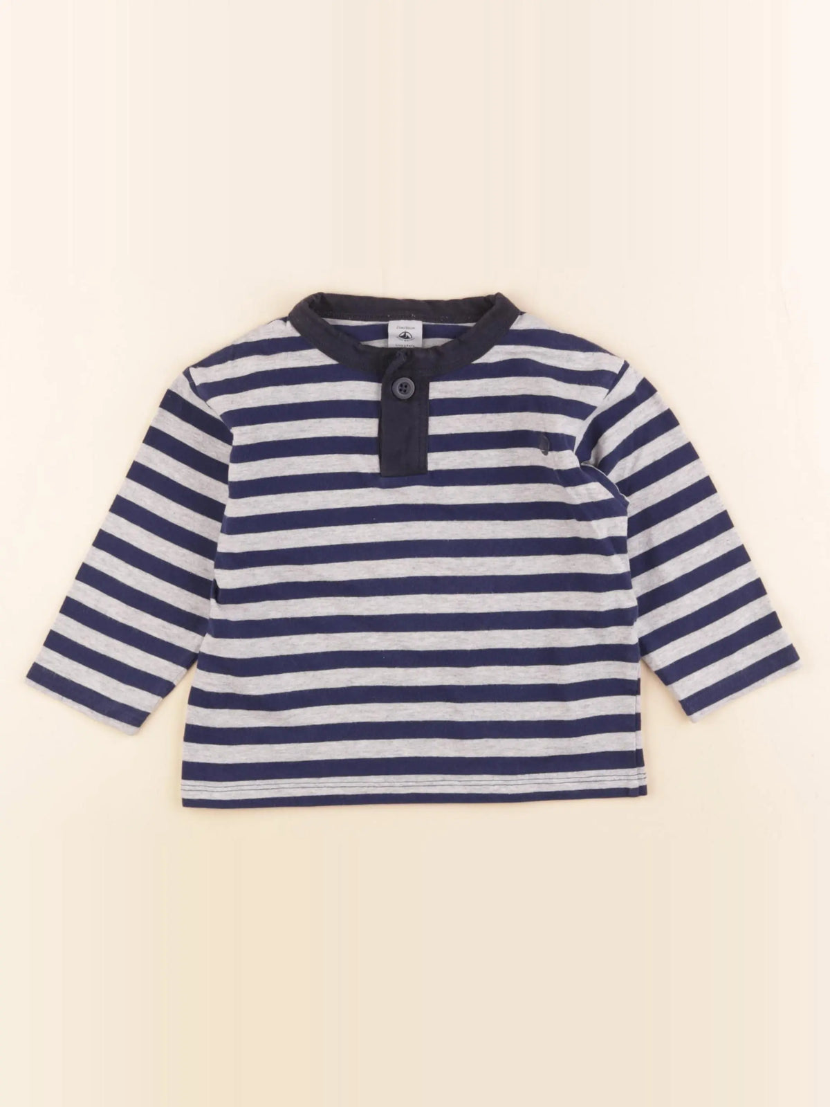 Petit Bateau - tee-shirt bleu - 24 mois