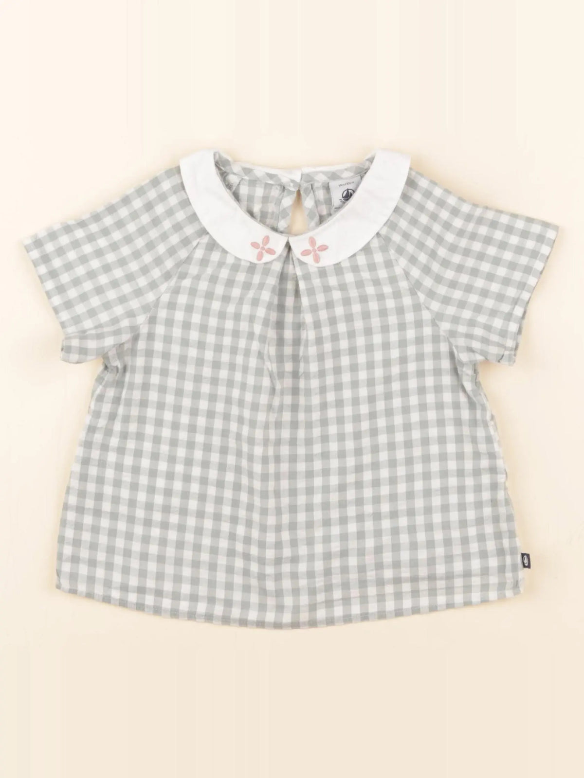 Petit Bateau - blouse blanc, vert - 18 mois